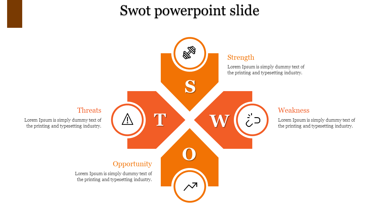 Swot powerpoint slide-Orange